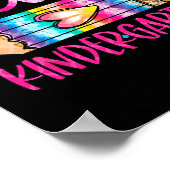 Hallo kleuterschool luipaard tie-dye potlood schat poster (Hoek)