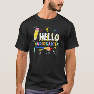 Hallo kleuterschool luipaard tie-dye potlood Schat T-shirt