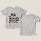 Hallo Kleuterschool Persoonlijke Terug Naar School (Ontwerp Voorkant & Achterkant)