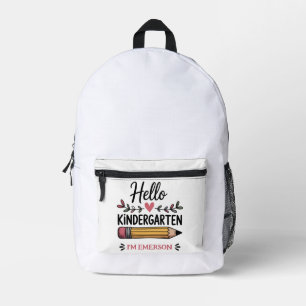 Hallo Kleuterschool Persoonlijke Terug Naar School Bedrukte Rugzak