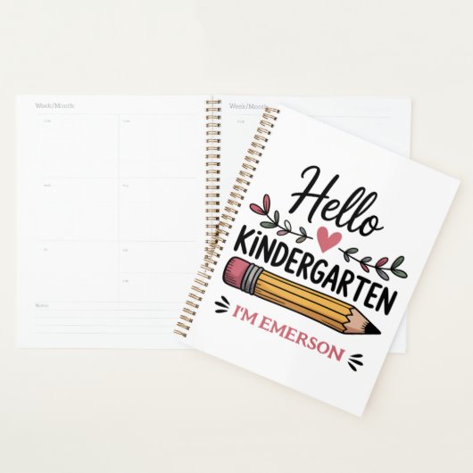 Hallo Kleuterschool Persoonlijke Terug Naar School Planner (Display)
