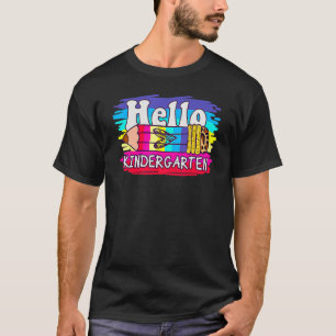 Hallo Kleuterschool potlood luipaard terug naar sc T-shirt