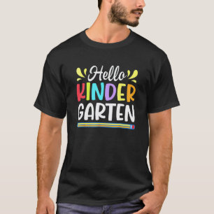 Hallo Kleuterschool Potlood Terug naar school Stud T-shirt