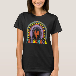Hallo Kleuterschool Regenboog Hart Terug naar Scho T-shirt