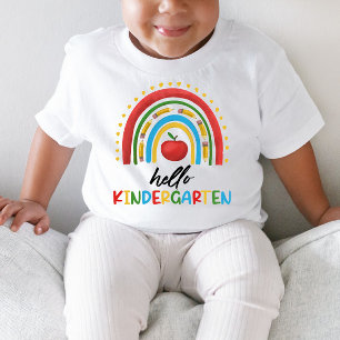 Hallo Kleuterschool Regenboog Terug naar School Kinder Shirts