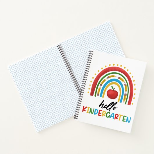 Hallo Kleuterschool Regenboog Terug naar School Notitieboek (Binnen)