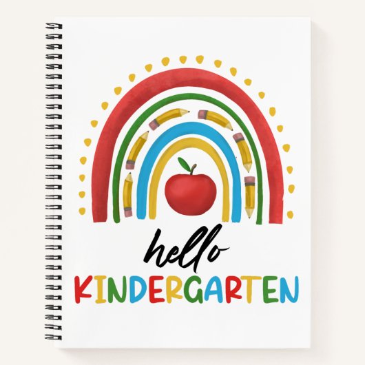 Hallo Kleuterschool Regenboog Terug naar School Notitieboek (Voorkant)