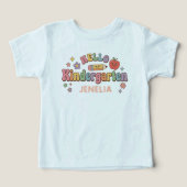 Hallo Kleuterschool Retro Groovy Aangepaste Naam K (Design voorkant)