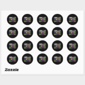 hallo kleuterschool ronde sticker (Vel)