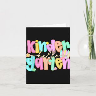 Hallo Kleuterschool Shirt eerste dag van Back to S Kaart