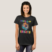 Hallo Kleuterschool Skateboardende Kat T-shirt (Voorkant volledig)
