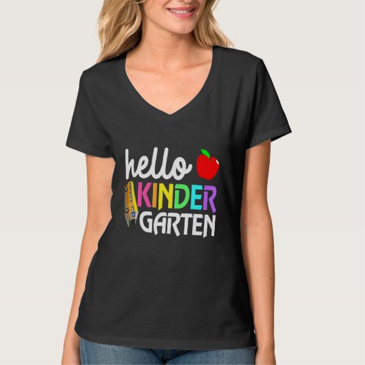 Hallo Kleuterschool Team Potlood Leraar Kinder Ter T-shirt (Voorkant)