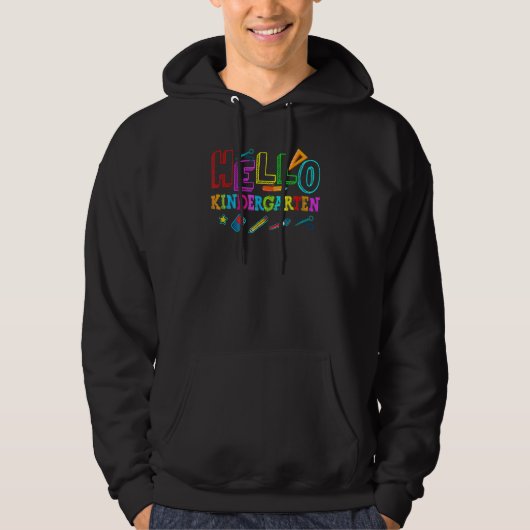 Hallo kleuterschool Terug naar school leraar Hoodie (Voorkant)