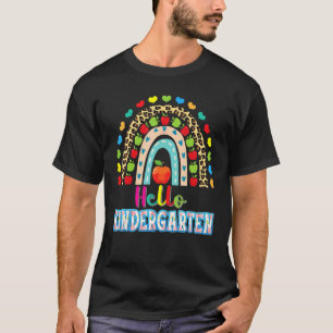 Hallo kleuterschool Terug naar school Leraar Regen T-shirt