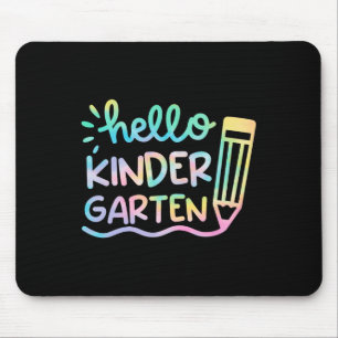 Hallo Kleuterschool Tie Dye Leraren Kinderen Byck Muismat