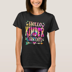 Hallo Kleuterschool Tie Dye Terug naar school Eers T-shirt