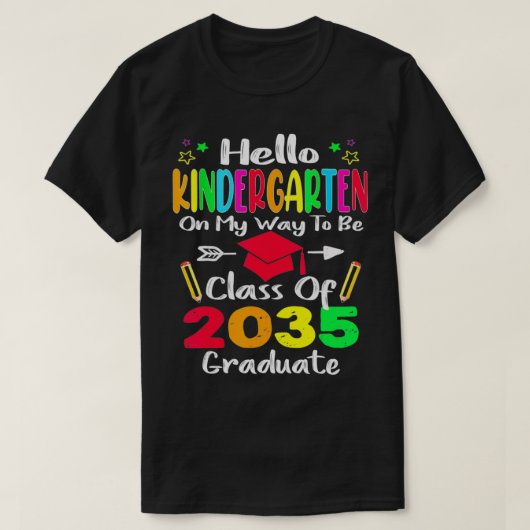 hallo kleuterschool van 2035 gr t-shirt (Design voorkant)