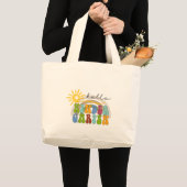 Hallo Kleuterschool voor jongens en meisjes Canvas Grote Tote Bag (Voorkant (product))