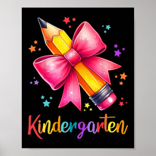 Hallo kleuterteam Cute potlood leraar terug T Poster