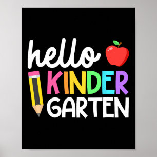 Hallo kleuterteam Kinder Byck naar school onderwij Poster