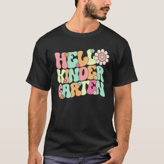 Hallo kleuterteam Kinder leraar meisje terug t T-shirt