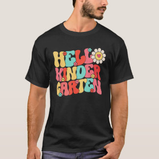 Hallo kleuterteam Kinder Lerares Meisje Rug t T-shirt