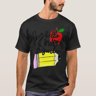 Hallo kleuterteam Kinder Terug naar school onderwi T-shirt