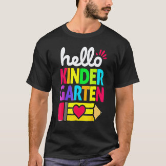 Hallo kleuterteam Kinder Terug naar school Onderwi T-shirt