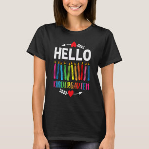 Hallo kleuterteam Kinderen Terug naar school Onder T-shirt