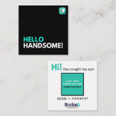 HALLO KNAP VIERKANTE VISITEKAARTJE (Voorkant / Achterkant)