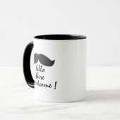 Hallo Knappe boodschap mok cadeau voor vriendje (Voorkant links)