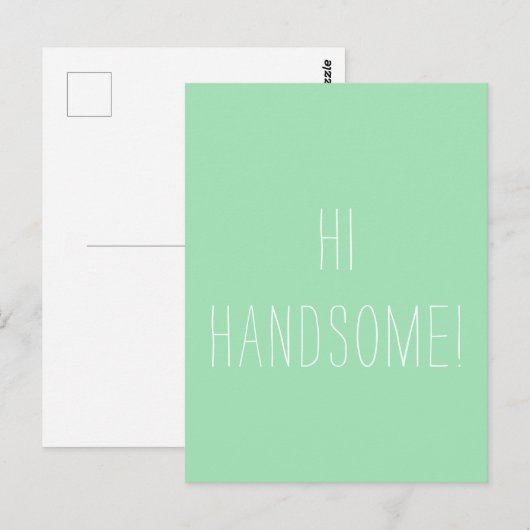 Hallo knappe munt Motivatie vriendschap Wort Art Briefkaart (Voorkant / Achterkant)