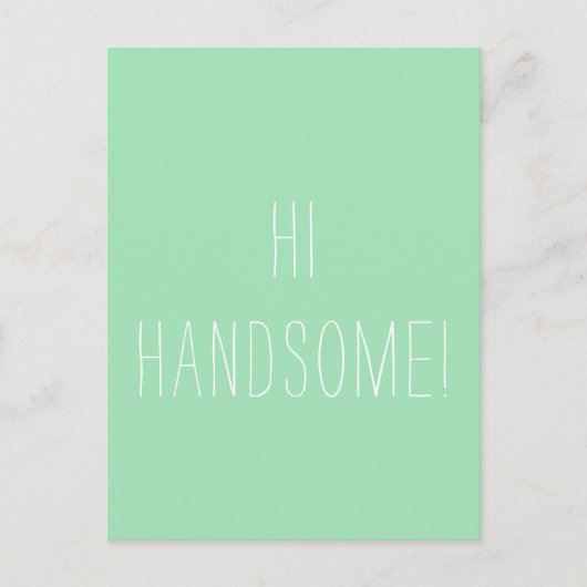 Hallo knappe munt Motivatie vriendschap Wort Art Briefkaart (Voorkant)