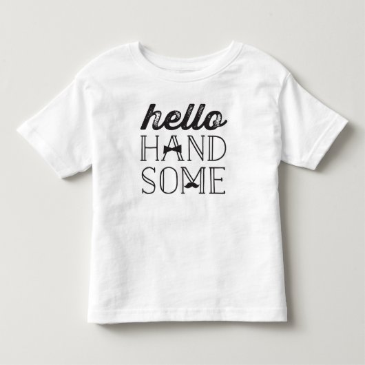Hallo Knappe - Snor & Vlinderdas Kleine Man Jongen Kinder Shirts (Voorkant)