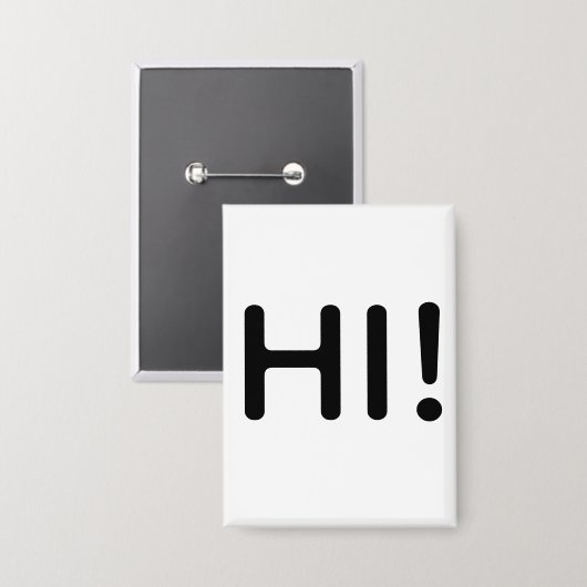 HALLO! KNOP BUTTON (Voorkant / Achterkant)