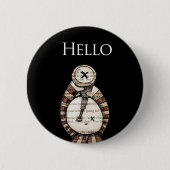 'Hallo..'-knop Ronde Button 5,7 Cm (Voorkant)