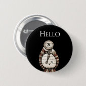 'Hallo..'-knop Ronde Button 5,7 Cm (Voorkant /achterkant)