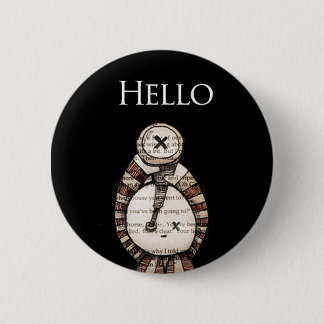 'Hallo..'-knop Ronde Button 5,7 Cm