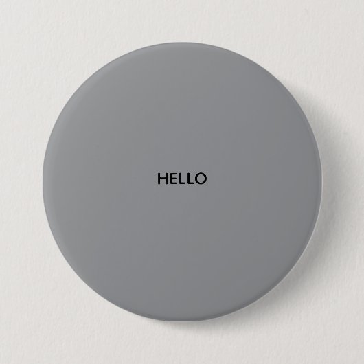 HALLO KNOP RONDE BUTTON 7,6 CM (Voorkant)