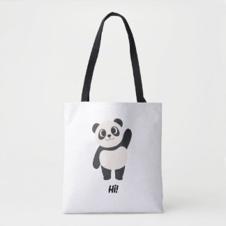 Hallo Knuffelende Waving Panda Beer Schoudertas  Tote Bag