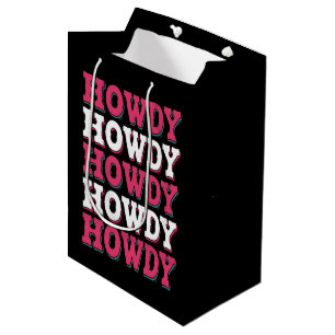 Hallo Koe Western Landelijk Vintage Cowgirl Medium Cadeauzakje