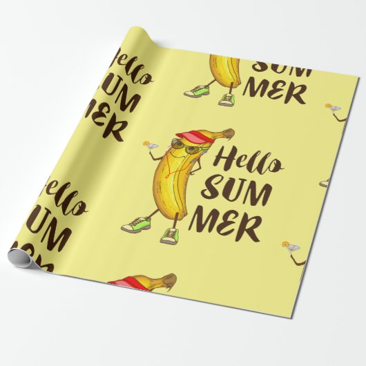 Hallo Koele banaan Cadeaupapier (Uitgerold)
