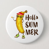 Hallo Koele banaan Ronde Button 7,6 Cm (Voorkant)