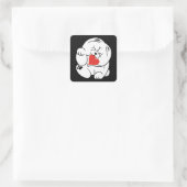 HALLO KOKORO Chow dog Vierkante Sticker (Tas)