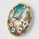 Hallo Kolibries Tropische bloemen Grote Klok (Hoek)