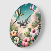 Hallo Kolibries tussen tropische bloemen Grote Klok (Hoek)