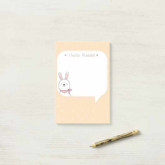 hallo konijn post-it® notes (Op bureau)