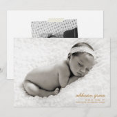 HALLO koninklijke aanmaning // Faux Gold Foil Aankondiging (Voorkant / Achterkant)