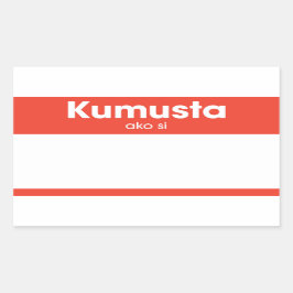 hallo "Kumusta ako si" Rechthoekige Sticker