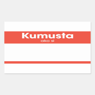 hallo "Kumusta ako si" Rechthoekige Sticker